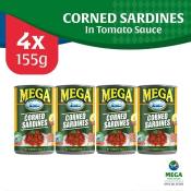 Mega Corned Sardines In Tomato Sauce 155G By 4'S