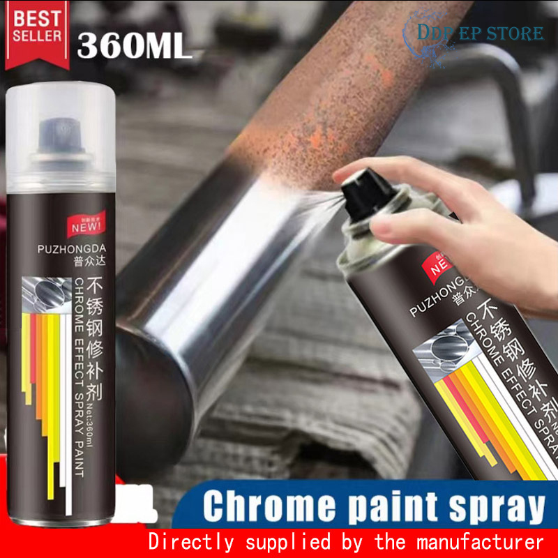 Cat Semprot Chrome 360ml Chrome Paint Spray Warna Chrome Krum Stainless Automotive Metallic Paint Chrome Harga 35,100 rupiah*Gratis Ongkir