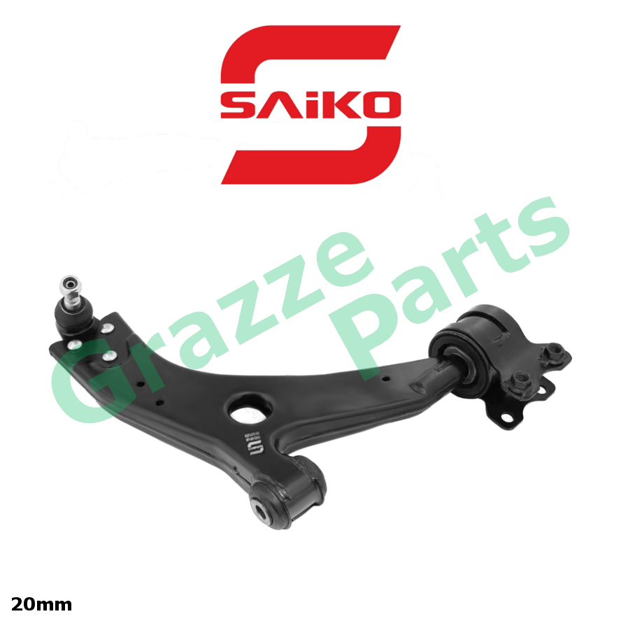 (2pc) Saiko Control Lower Arm Front (Left Side + Right Side) for Volvo S40 2012 Ford Focus 2.0 (Ball Joint : 20mm)