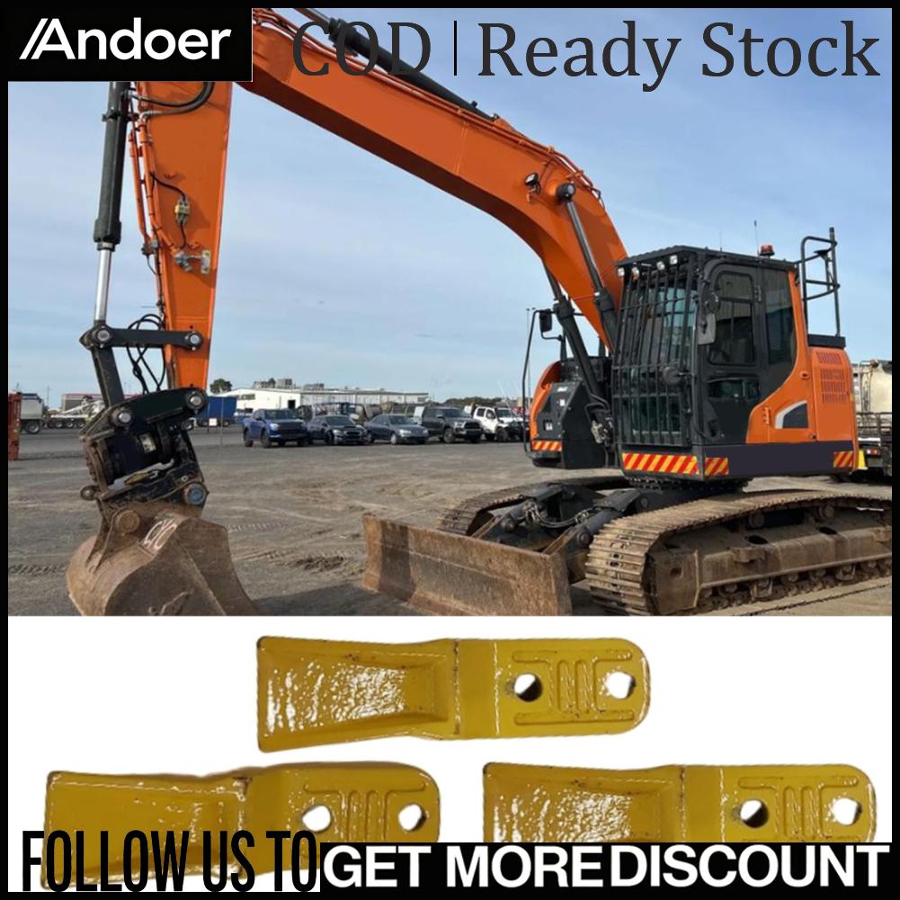 Andoer 3 ชุดรถขุดฟันถังรองรับสำหรับ 23 230 Series Skid Steer Backhoe สกรูบนถังฟันเปลี่ยนเหล็กคาร์บอน MINI อุปกรณ์ขุดเจาะ ราคา 6,324 บาท*ส่งฟรี
