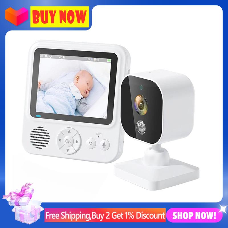 HOME ELEC-2.8Inch Wireles Baby Monitor with Camera Audio 2-Way Talk Video Babyphone IPS Screen Baby Videophone Baby Nanny
