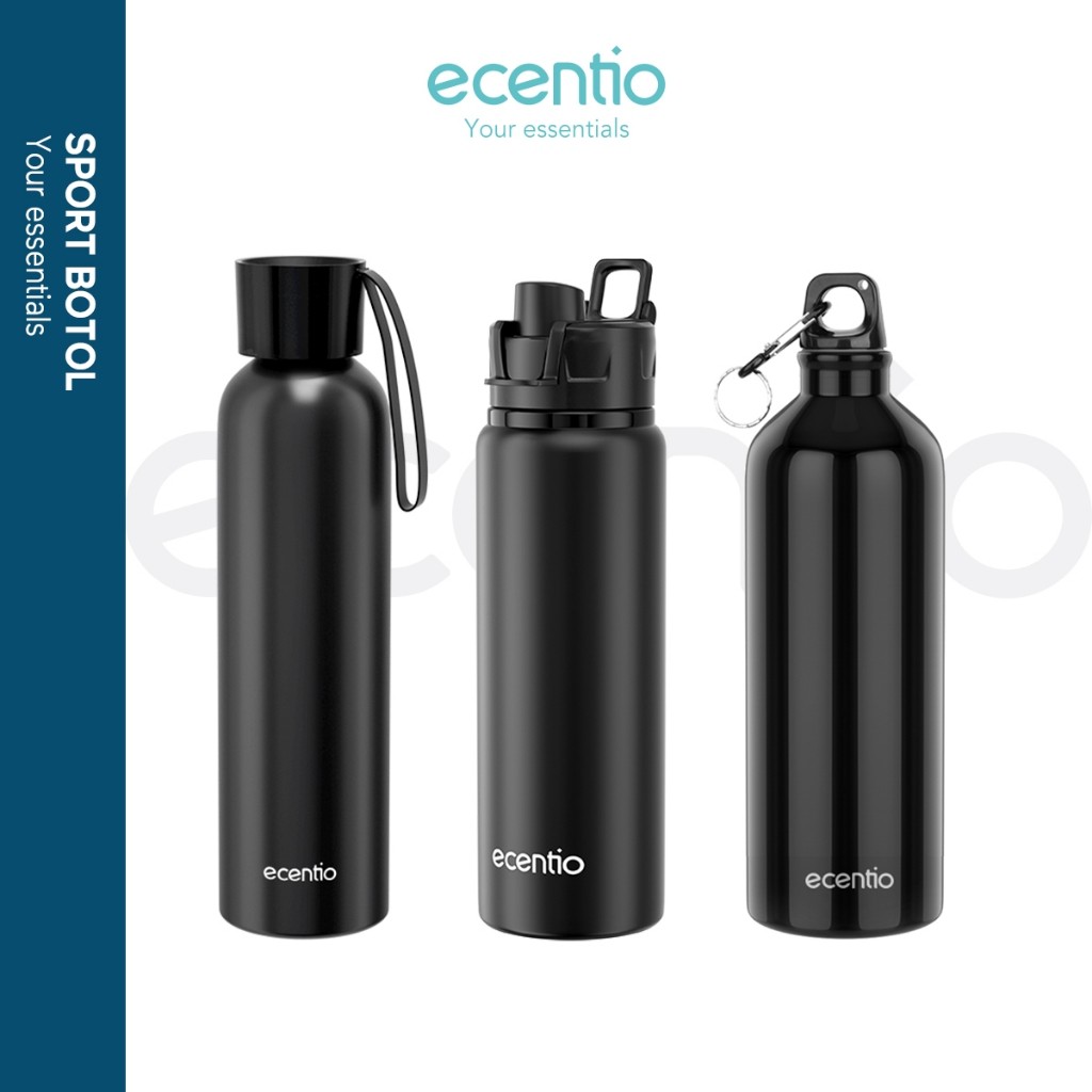 Ecentio Sport Water Bottle 750ml 615ml 1000ml Tumbler Sports Aluminum Water Bottles Acc9