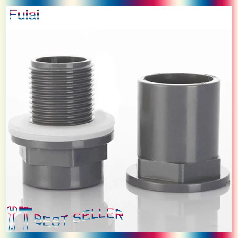 Fulai 2 chiếc đầu nối PVC ống thoát nước bể cá dày 20 25 32 mm ống thoát nước trong vườn đầu nối đầu vào bể cá cho bể cá