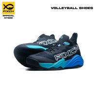 FIXCH - Impish Titans Sepatu Voli Mid Cut - Black/Cyan/Neon White