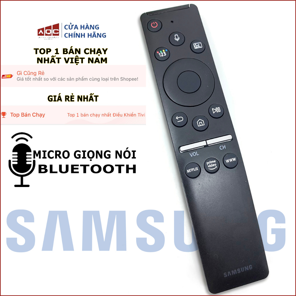 Điều Khiển TV SAMSUNG SMART 4k Remote CHÍNH HÃNG Có MICRO ( có voice - giọng nói)