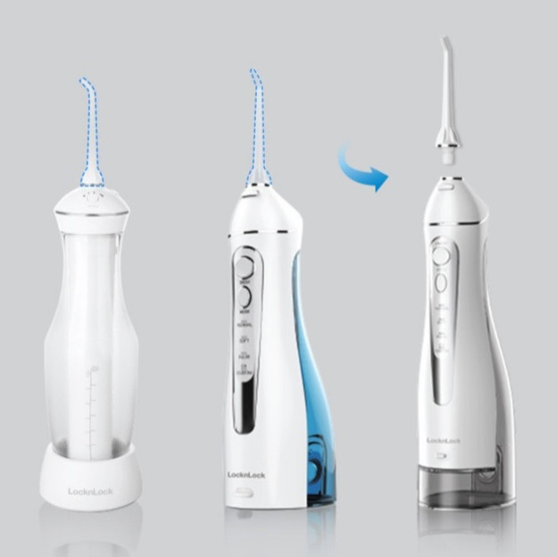 Máy tăm nước LocknLock Không Dây Kèm Đầu Tăm 4 Chế Độ sử dụng đến 20 ngày ENR166GRY, ENR156BLU,