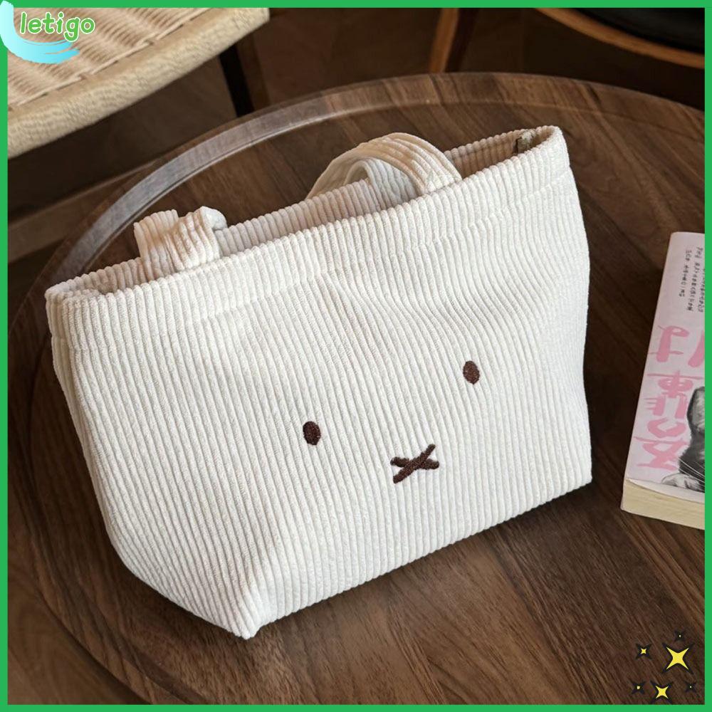 LETIGO Miffy dễ thương Túi xách nữ Thỏ hoạt hình Đa chức năng Túi đựng mỹ phẩm Thời trang Vải nhung Túi đeo vai đơn Du lịch