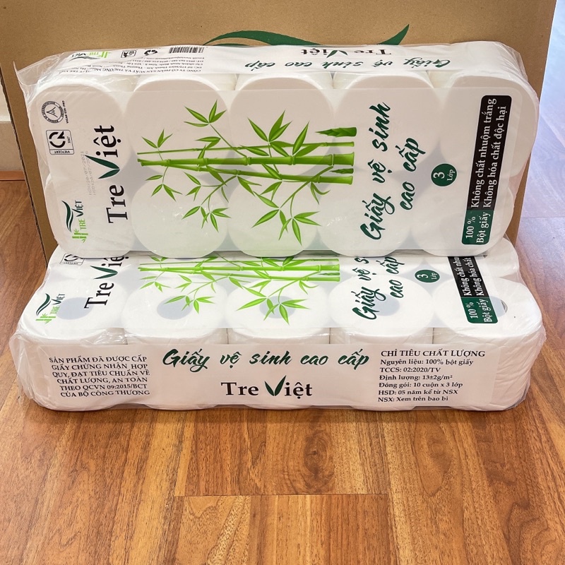 Giấy Vệ Sinh Cao Cấp Tre Việt (Bịch 1,5kg)