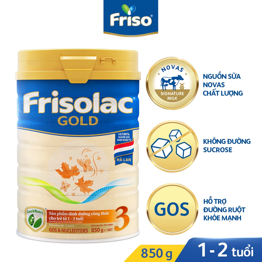Mẫu MớiSữa Bột Frisolac Gold 3 850g