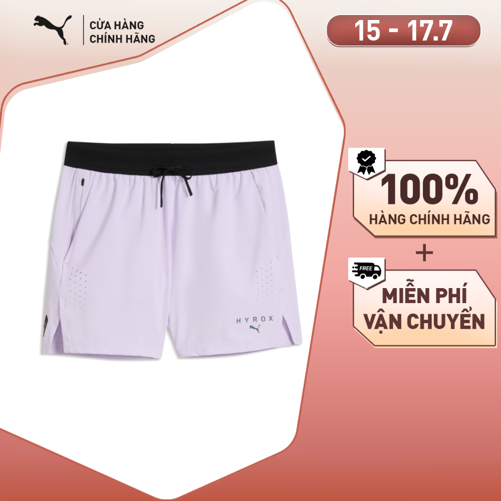 Quần Đùi Thể Thao Tập Luyện PUMA Nam M HYROX PWRMODE 5 SHORT Light Lavender Màu Tím