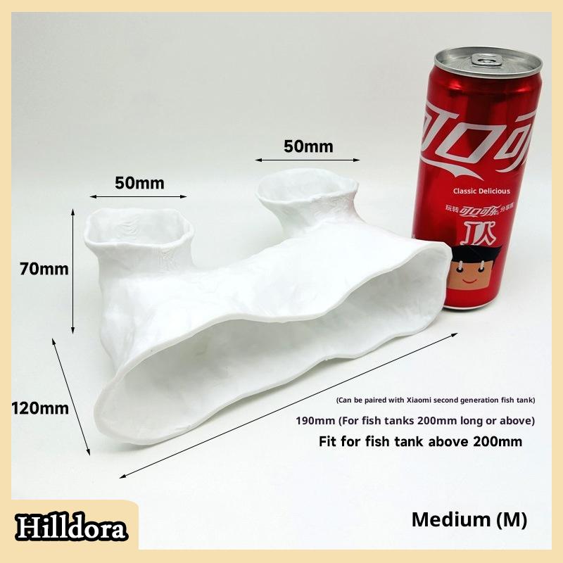 [Hilldora] Bể cá hang động ngầm cho tôm cá bò sát nơi trú ẩn Nhà Đường hầm hang động cảnh quan aqaurium trang trí - 7