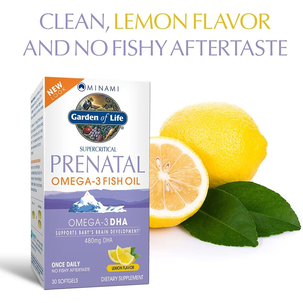 HŨ 30 VIÊN DẦU CÁ DHA OMEGA 3 CHO MẸ BẦU Garden of Life Minami Natural Prenatal Fish Oil, VỊ CHANH Lemon Flavor - SẢN PHẨM RẤT ĐƯỢC ƯA CHUỘNG TRÊN THỊ TRƯỜNG KHÁCH YÊU TRẢI NGHIỆM THỬ NHÉ SẢN PHẨM TỐT CHẤT LƯỢNG CAO