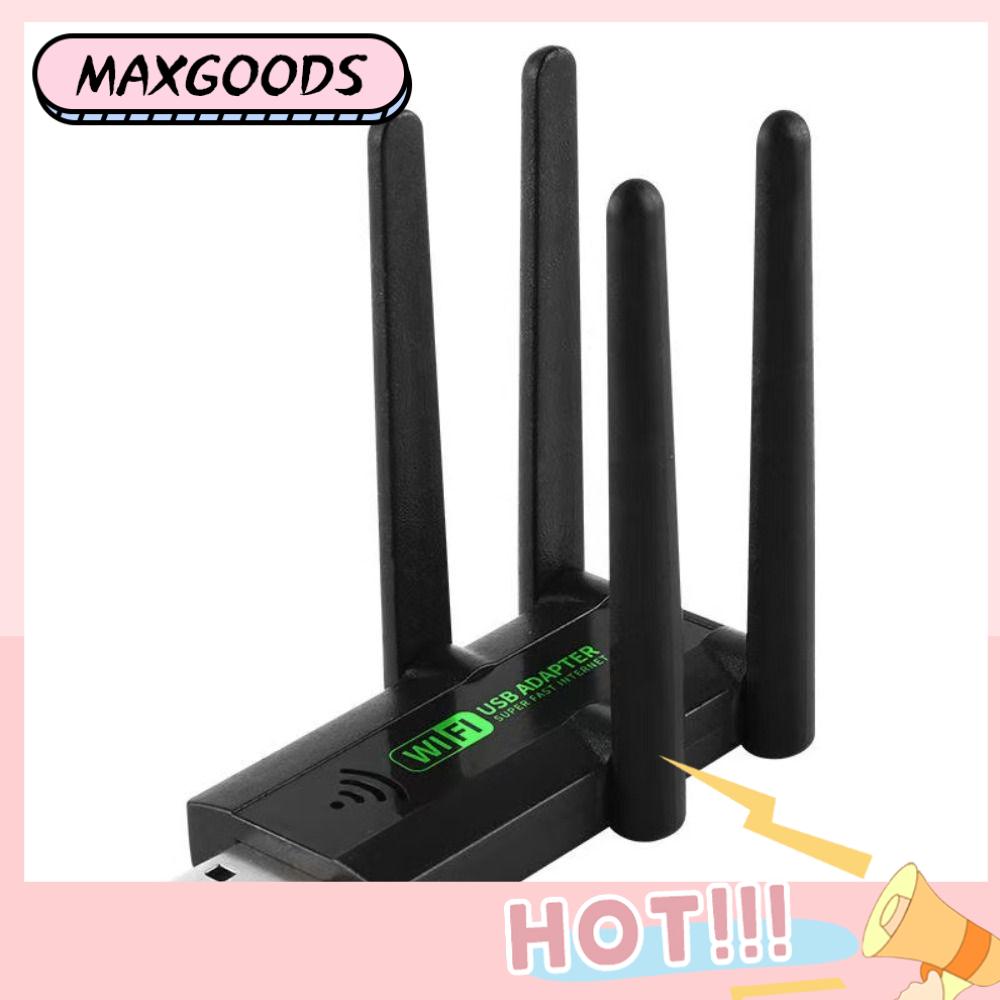 MAXG USB3.0 Bộ chuyển đổi USB WiFi Băng tần kép 2.4G/5.8Ghz Bộ lặp không dây 4 ăng-ten Di động Không cần trình điều khiển Tăng tốc độ card mạng không dây Sử dụng tại nhà