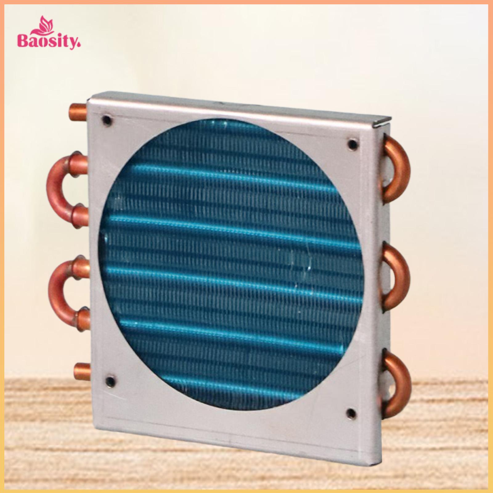 Small Condenser Radiator Air Cooled Radiator Compact Easy to Install Aluminum Fin Sturdy Evaporator Heat Exchanger for DIY Giá 596,421 Đồng*Miễn phí vận chuyển
