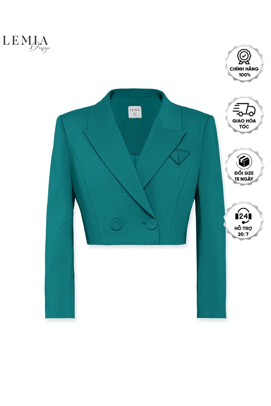 [VOUCHER 12%/149K] Áo Vest Nữ Lửng Dài Tay Thời Trang Công Sở By LEMIA Design - 22AV046