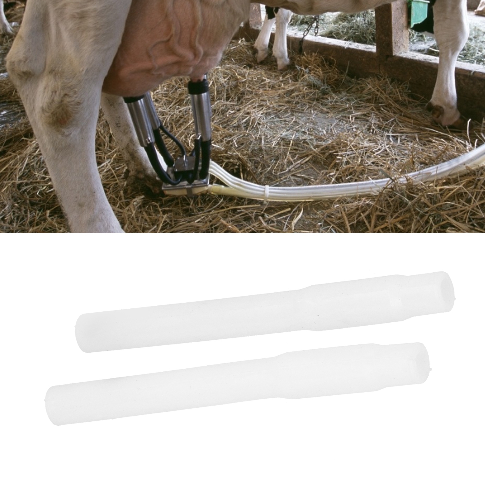 Máy vắt sữa ống ngắn Silicone thay thế: 2Pcs milker ống ngắn Tương thích với khác nhau máy vắt sữa S đảm bảo mịn