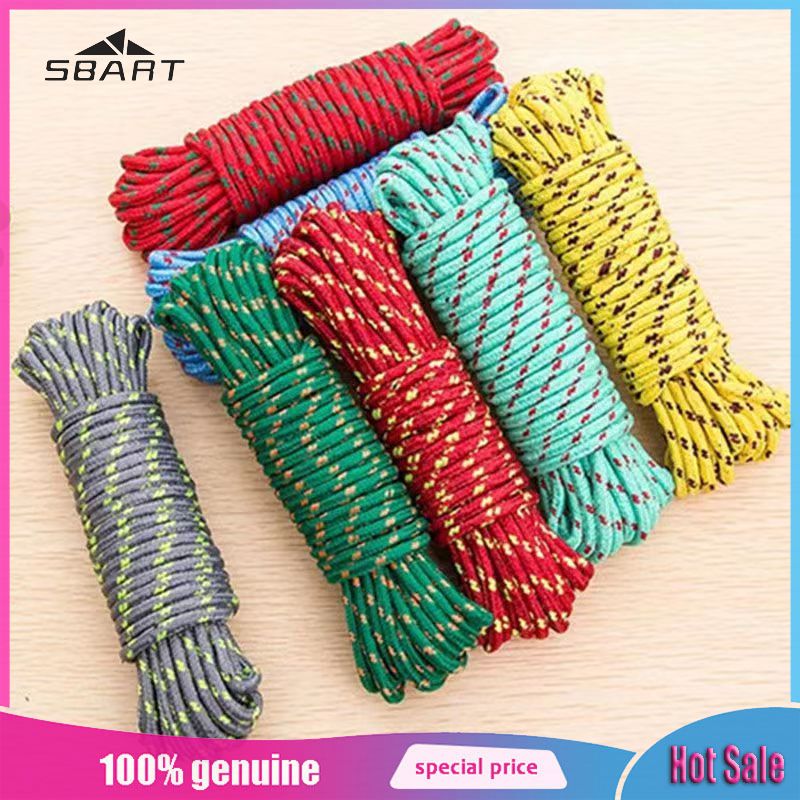 10m clothesline, outdoor windproof, non-slip, thickened, multifunctional, indoor and outdoor, punch-free, clothes drying rope ราคา 35 บาท*ส่งฟรี