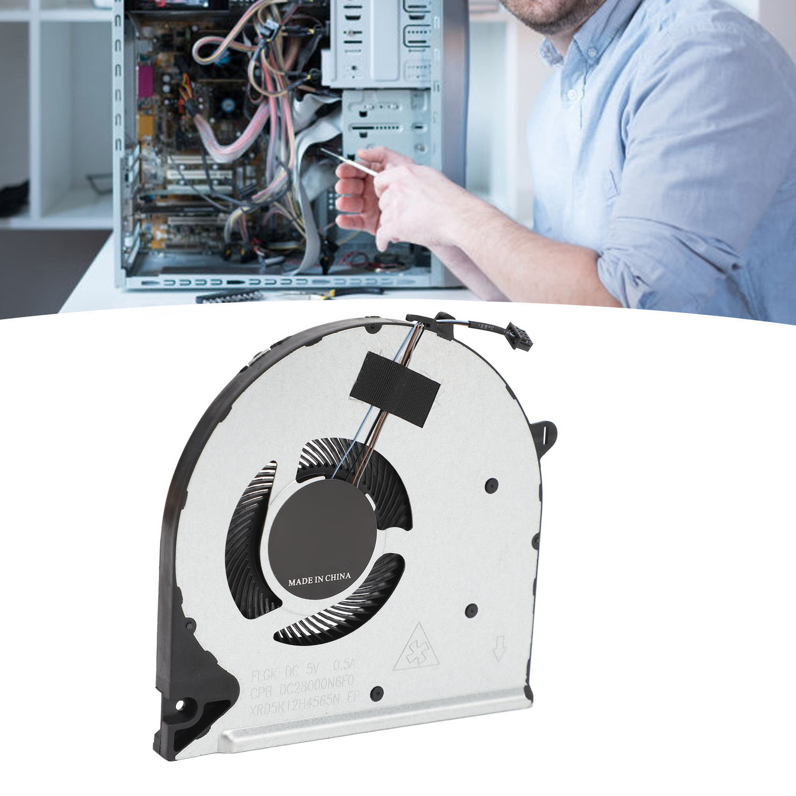 Garosa Quạt làm mát CPU thay thế Nhỏ gọn hiệu quả Đầu nối 4 chân bền bỉ Cài đặt dễ dàng Quạt làm mát CPU máy tính xách tay cho 15S DU0002TX cho 15 DW Giá 199,000 Đồng*Miễn phí vận chuyển