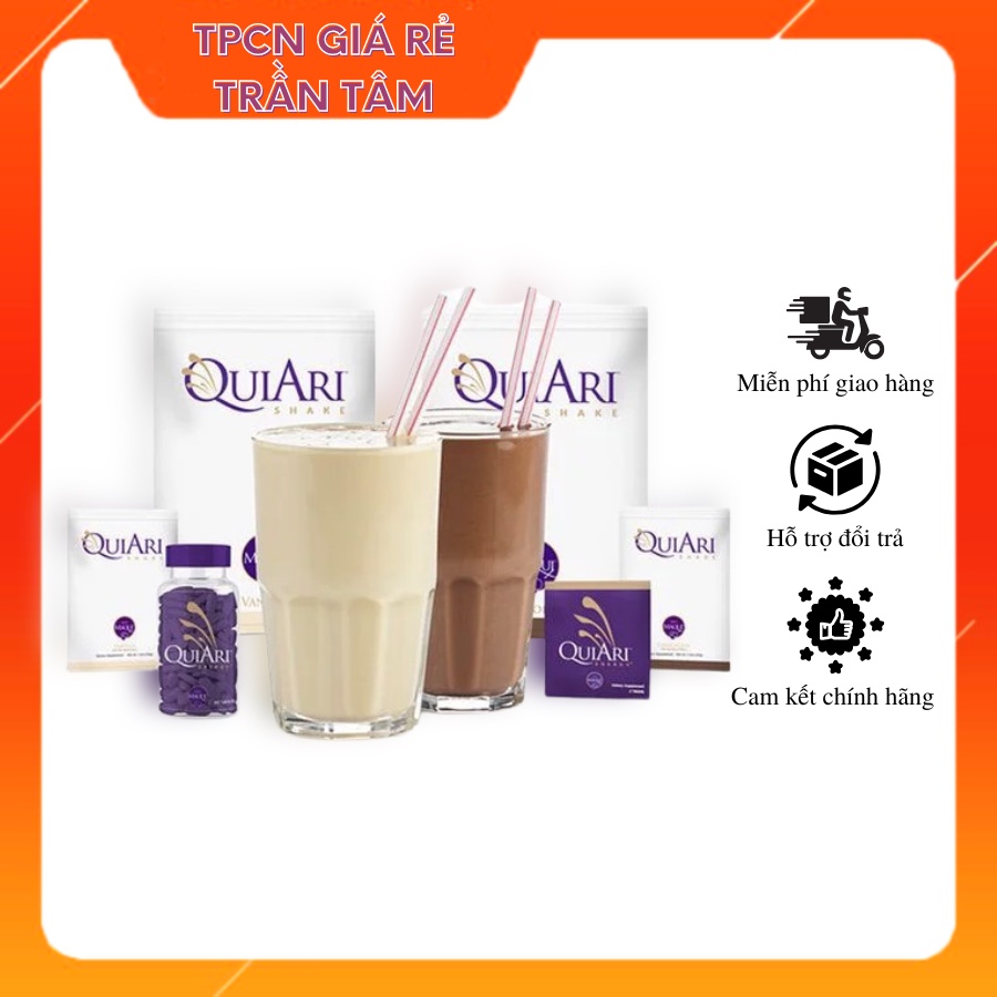 1 túi sữa Quiari Shake và 1lọ năng lượng Quiari Energy - bộ đôi hỗ trợ giảm cân hiệu quả.