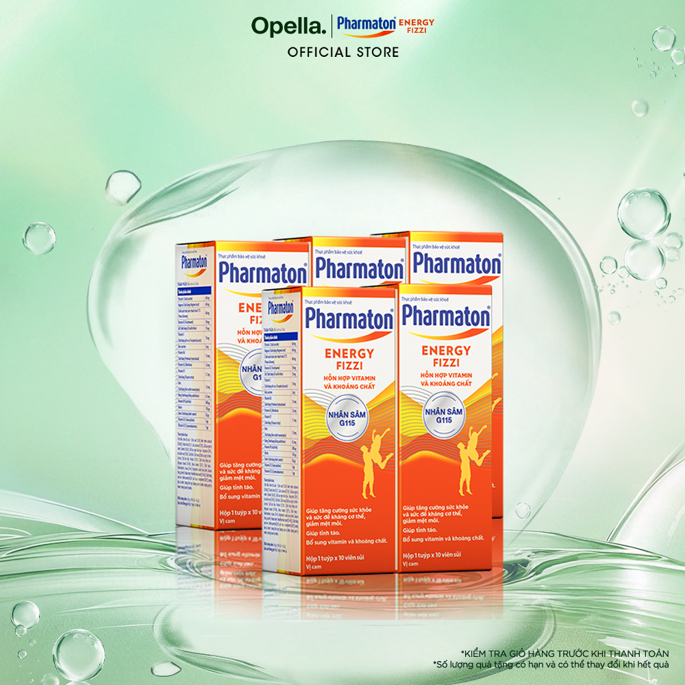 Bộ 5 Thực phẩm bảo vệ sức khỏe Pharmaton Energy Fizzi
