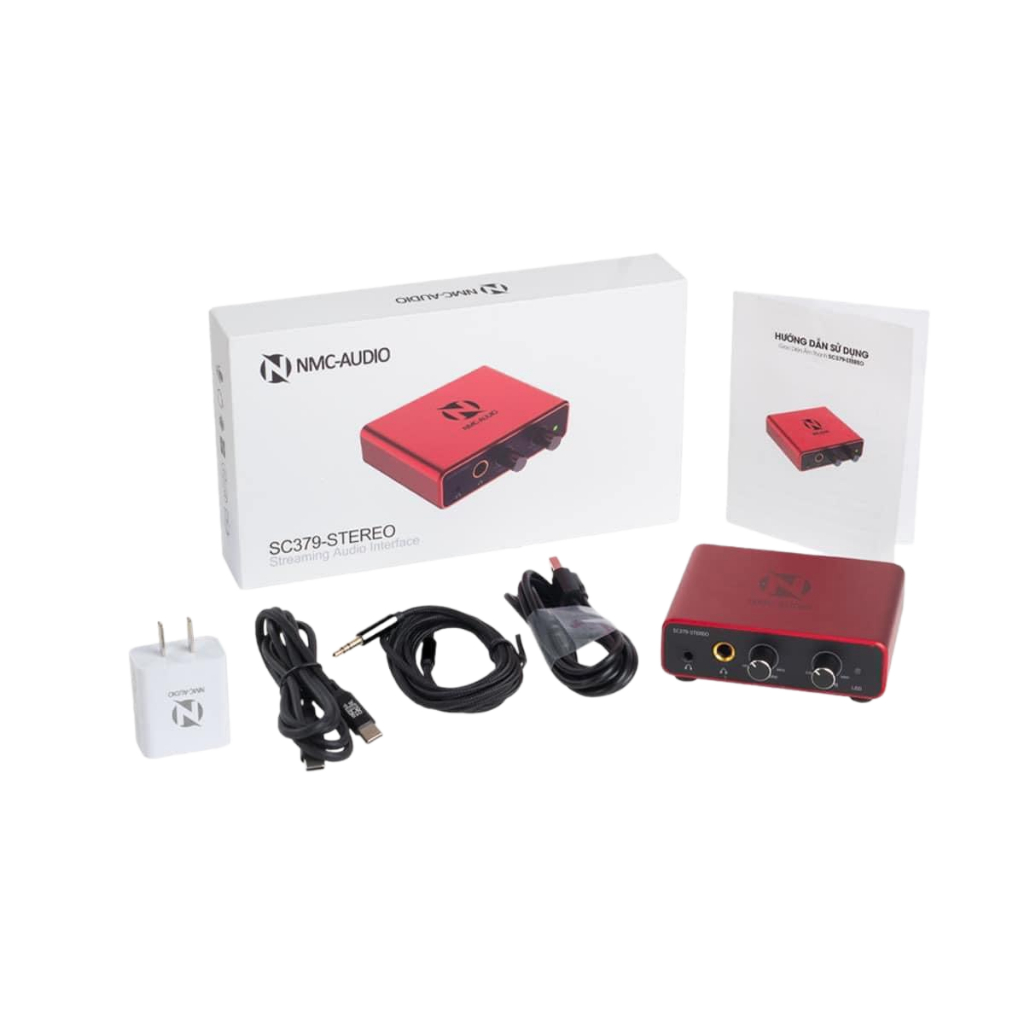 Box Livestream Stereo NMC SC379 (V2) - PK Đàm Thoại 2 Chiều Vừa Hát Live Stream Vừa Sạc Dây Cáp Thu