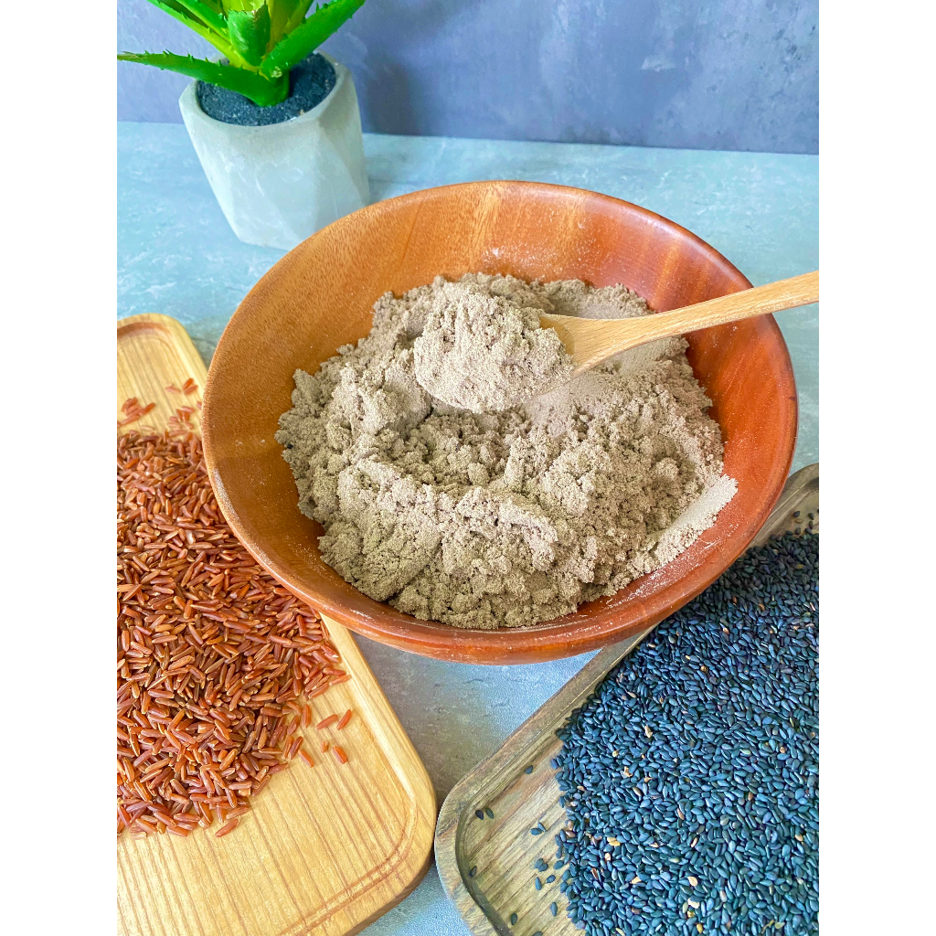 Bột gạo lức mè đen rang thơm cực mịn gạo lức và mè đen nguyên chất không pha tạp - bột gạo lức thực dưỡng tốt cho sức khoẻ -