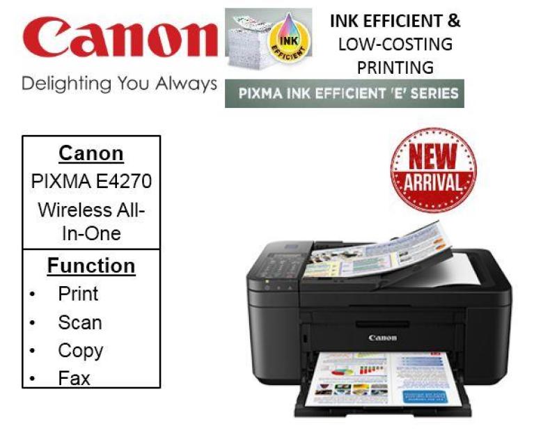 Canon PIXMA E4270 w/FAX *** Gift 16GB Flash Drive *** Free Prolink 5-Port 40W USB Charger Intellisense 3.0 & Type C and TRADE-IN printer get $20 NTUC Voucher Till 25th Aug 2019 ****  Compact Wireless All-In-One with Fax E 4270 Singapore