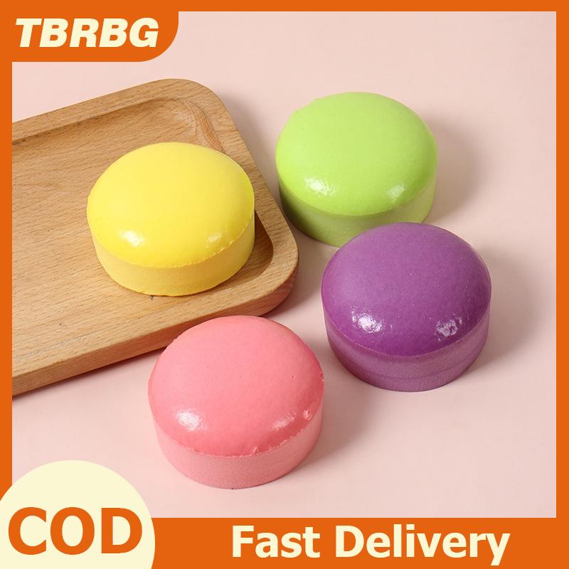 TBRBG 1ชิ้นของเล่นเค้กทรงกลมรูปทรงพุดดิ้งสีสันสดใสของเล่นบรรเทาความเครียดบีบได้ช้าของเล่นสำหรับเด็กตกแต่งปาร์ตี้ของขวัญ ราคา 18 บาท*ส่งฟรี