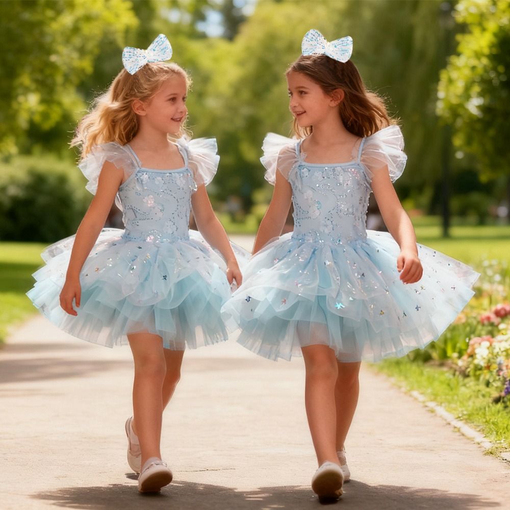 DESIST Đầm sequin Váy ballet cho trẻ em Hiện đại Hoa Váy tutu ballet Thời trang Váy tiệc Váy công chúa Bé gái