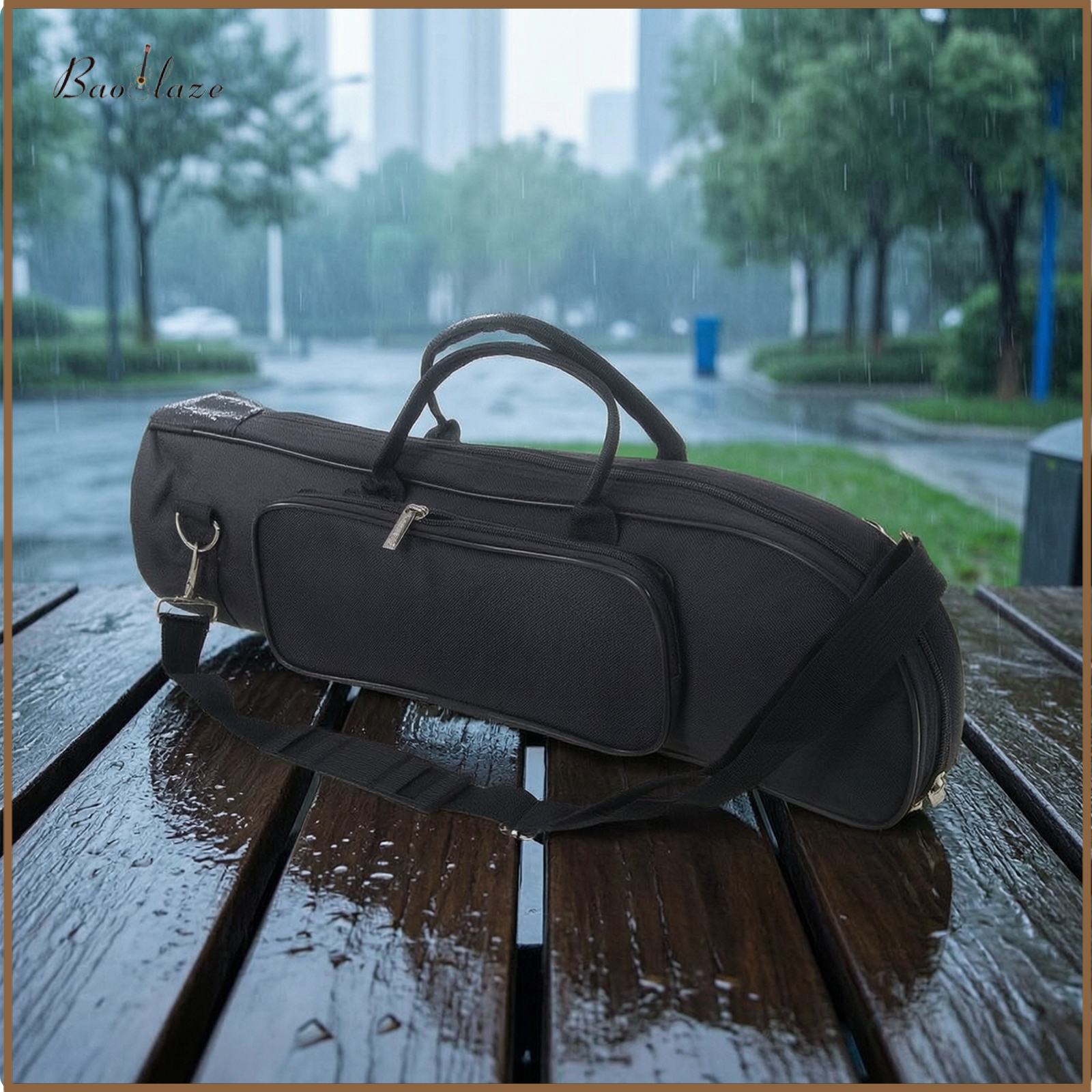 Baoblaze Soft Padded Trumpet Gig Bag with Pocket Portable Trumpet Gig Bag Adjustable Comfortable for Music Lessons ราคา 630 บาท*ส่งฟรี