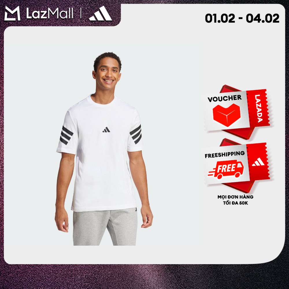 adidas Phong cách sống Áo Thun 3 Sọc Future Icons Nam trắng JD4880