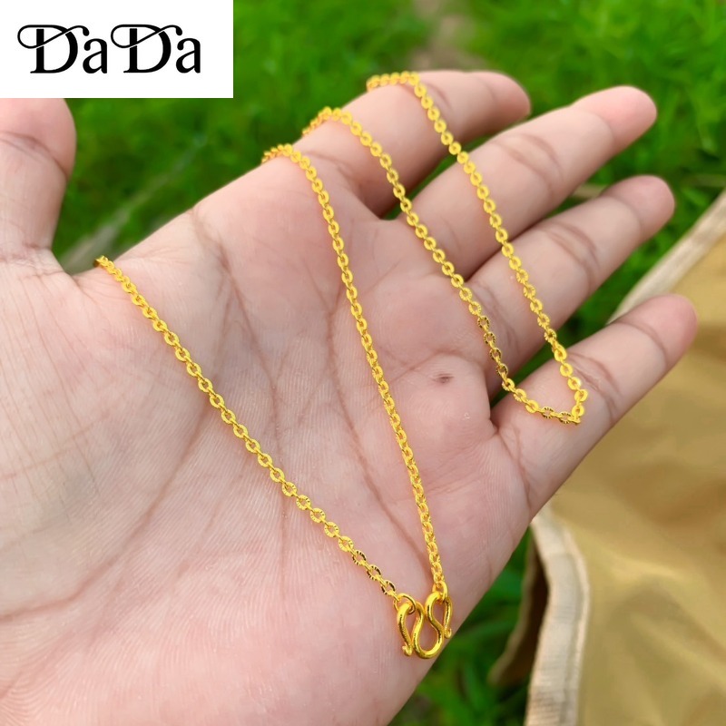 Vòng cổ vàng 18k thật Quà tặng sinh nhật chuỗi chữ O của phụ nữ