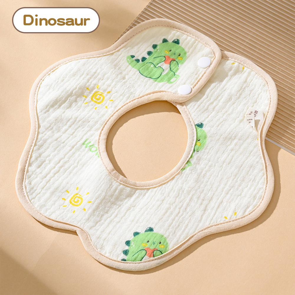 Sweetybayibayi Baby Bib Soft Washable Saliva Towel 360 Degree Reversible Drooling Bib Waterproof Cotton Scarf