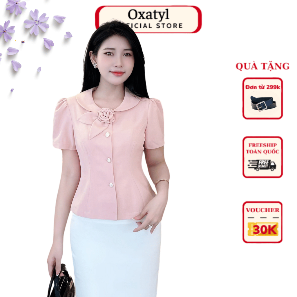 Áo vest nữ ký giải công sở thời trang oxatyl A511 thời trang trυng niên đẹp