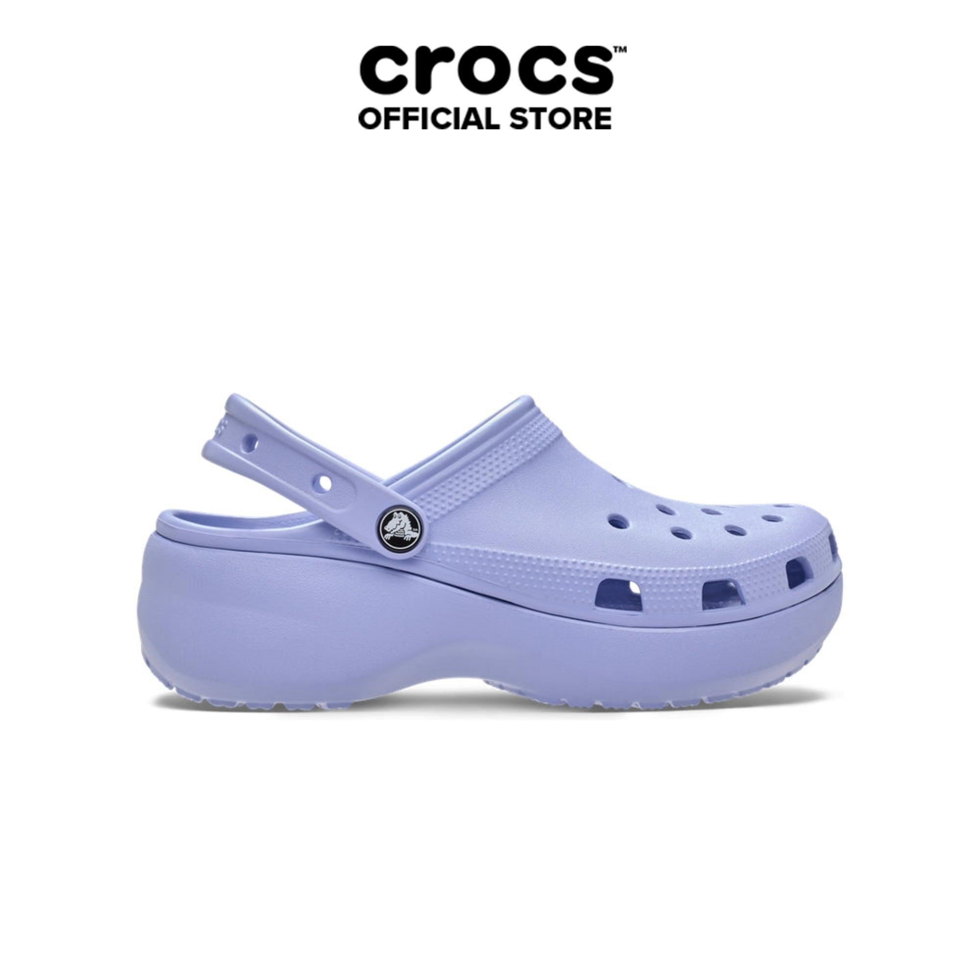Giày Clog Nữ Crocs Classic Platform - Blue Haze - 206750-453
