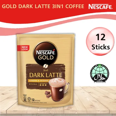 NESCAFE GOLD Dark Latte Coffee 12 x 34g