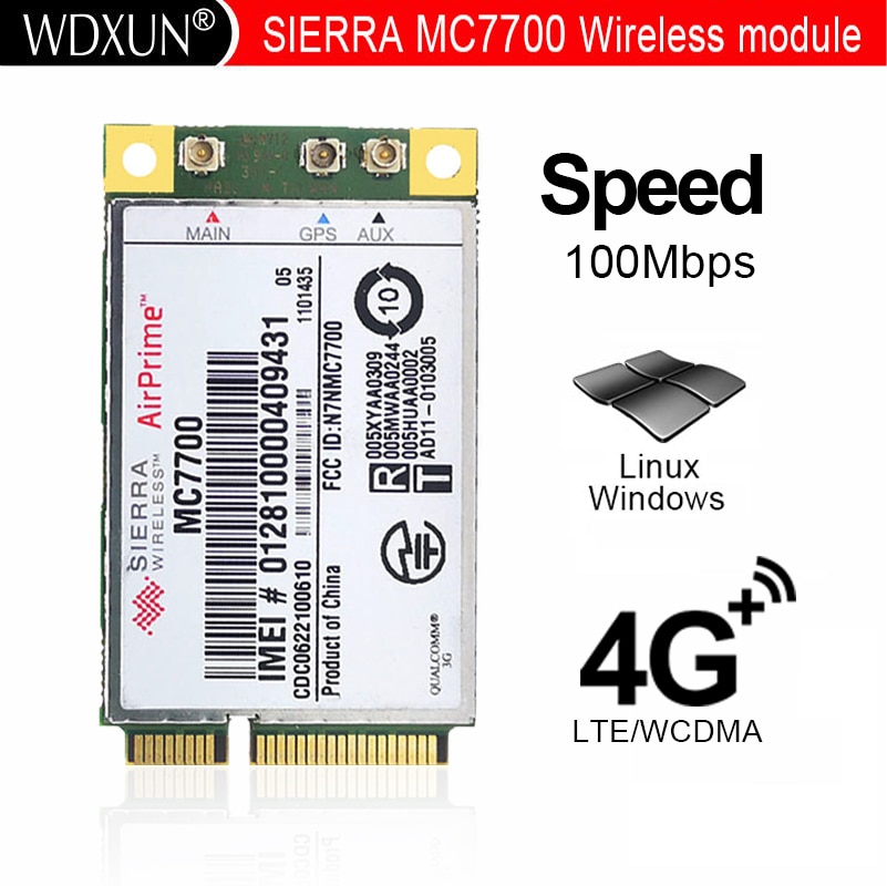 Mini pci-e 3g/4g wwan gps module sierra mc7700 pci express 3g hspa lte 100mbp wireless wwan wlan card gps unlocked free shipping