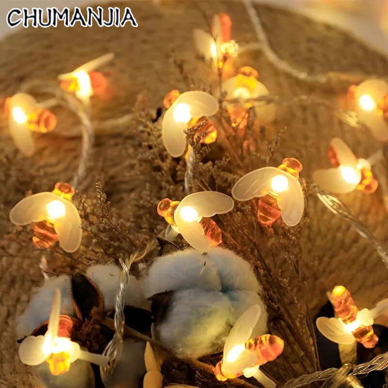 Chu Man Jia LED ngôi sao Đèn dây cho ngoài trời trong nhà trang trí lễ hội, ánh sáng ấm áp tiệc giáng sinh ánh sáng không khí Lều cắm trại