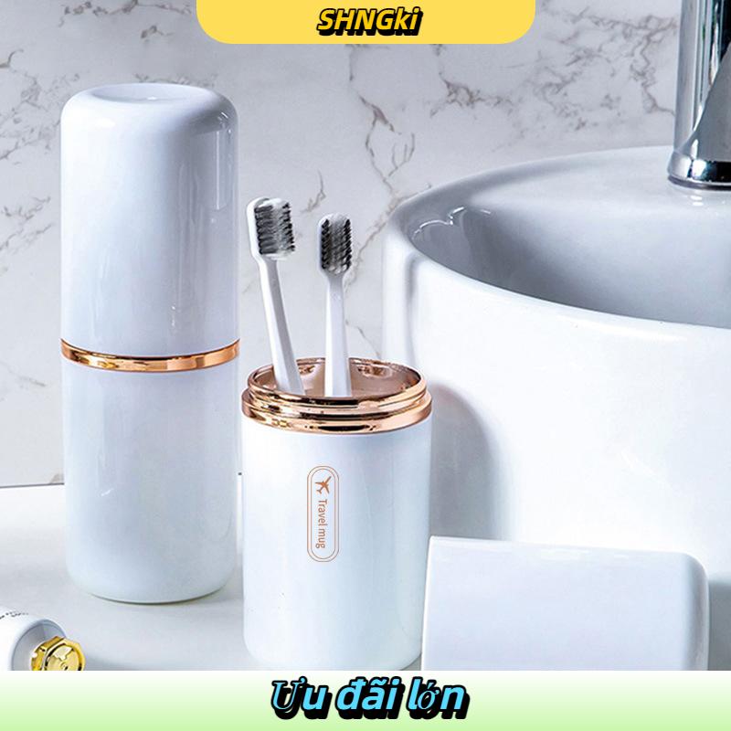 SHNGki Travel Portable Toothbrush Cup Bathroom Toothpaste Holder Storage Case Box Organizer Travel Toiletries Storage Cup New Creative