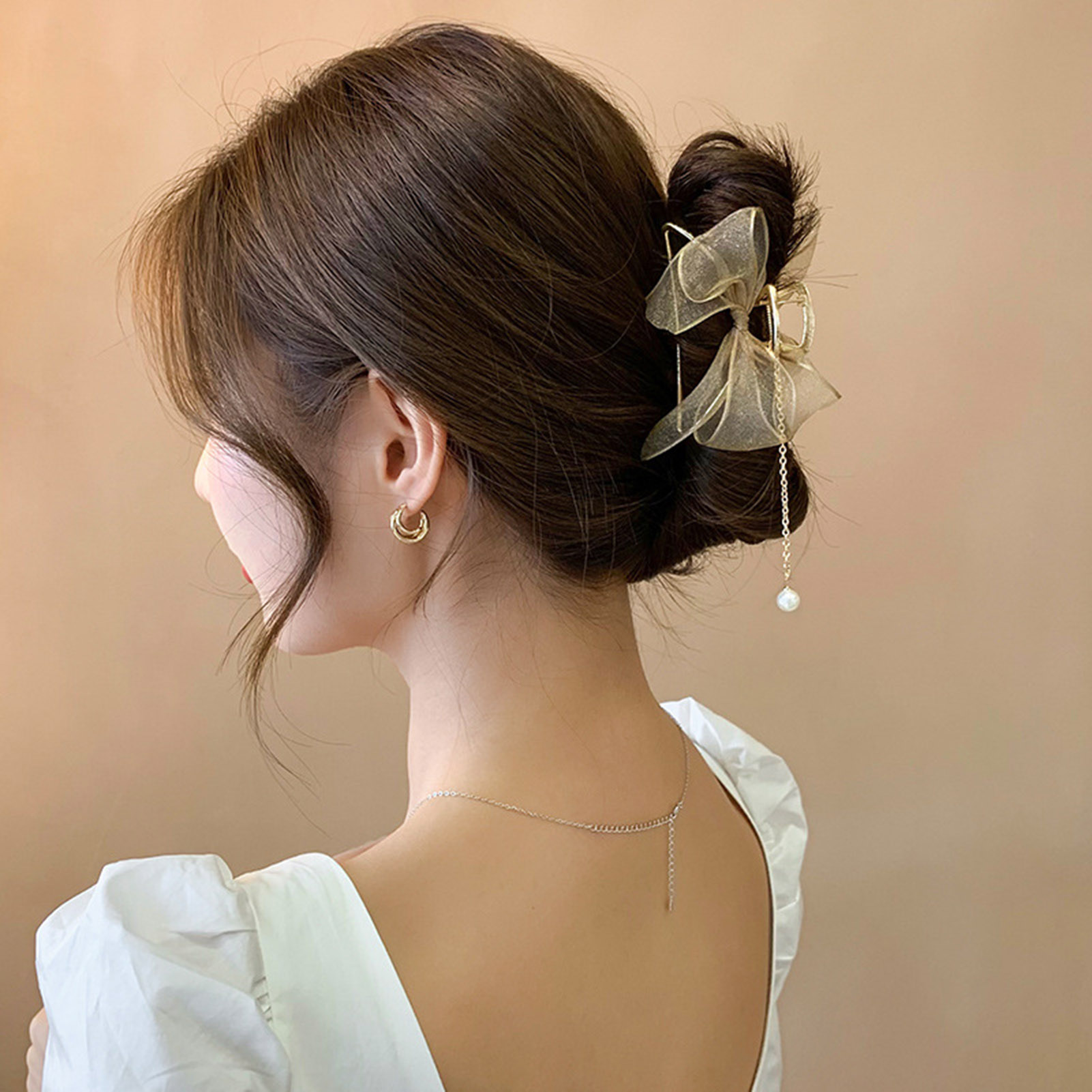Kẹp tóc đơn giản để tóc mỏng Dụng cụ chải lông buộc thời trang và phong cách cho gia đình văn phòng ngoài trời hàng ngày