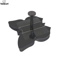 Studyset【Local delivery】1.4W Solar Bird Bath Fountain Pump With 4 Adjustable Nozzles Butterfly-shaped Landscape Decoration For Bird Bath Garden Pond Pool Outdoor