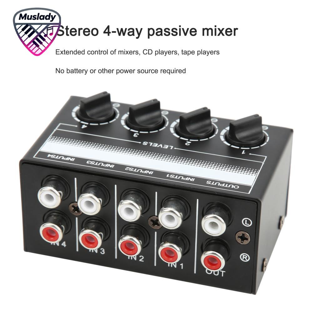 Muslady Hub trộn âm thanh nổi 4 kênh mini di động Mingzhe cho các sự kiện ngoài trời
