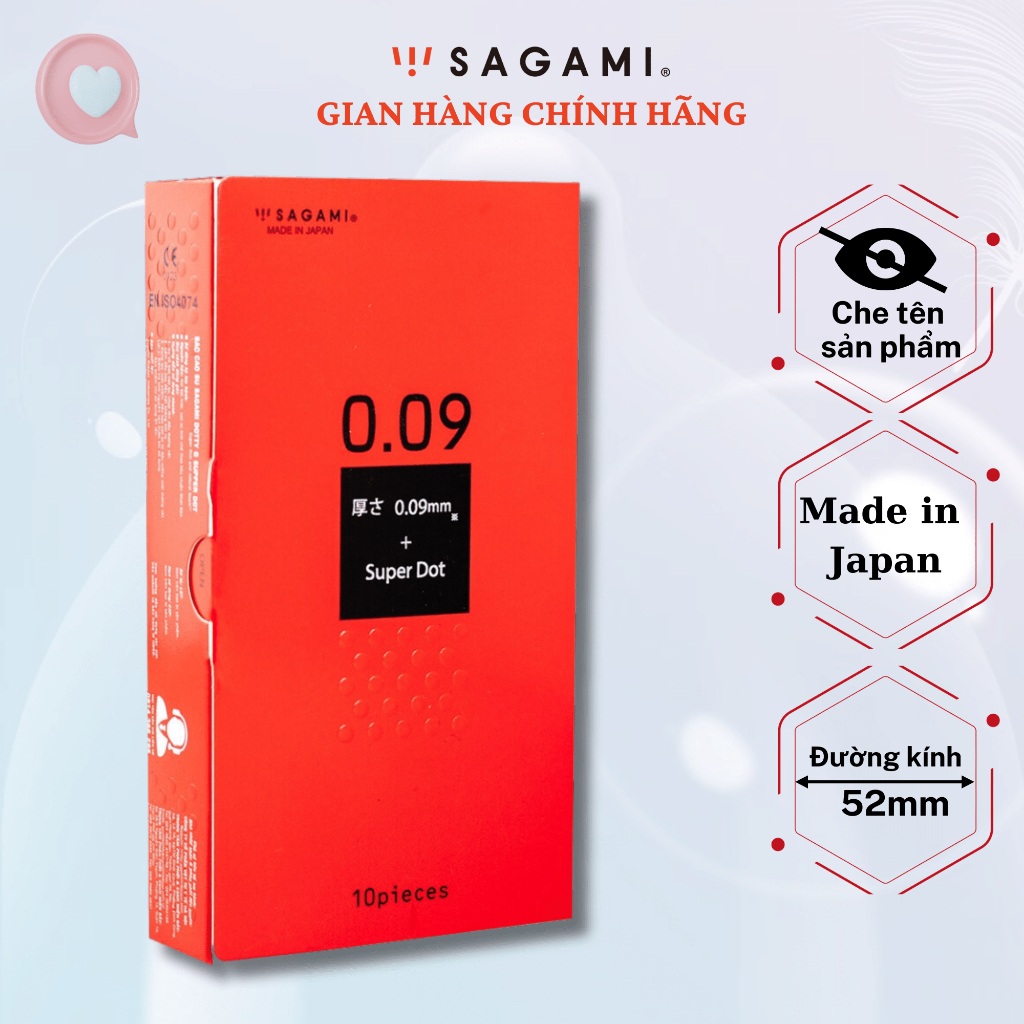 Bao cao su Sagami Super Dot 009 có gai Dày Hộp 10 chiếc