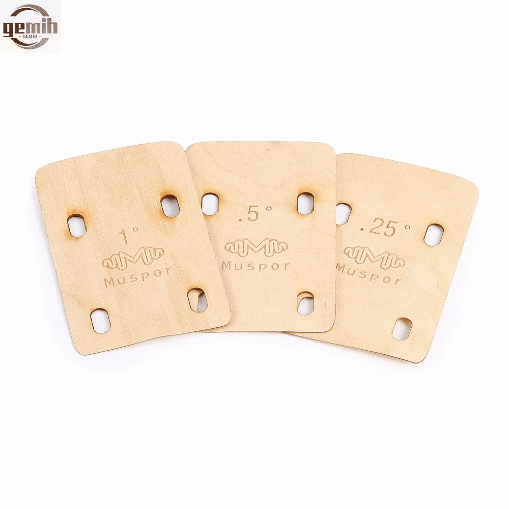 GEMIH 6pcs ไม้เมเปิล แผ่นรองคอกีตาร์ 0.25/0.5/1 องศา สีไม้ เครื่องมือสำหรับแผ่นคอของกีตาร์ พรีเมียม ชุดแผ่นรองคอ การบำรุงรักษากีตาร์ ราคา 676 บาท*ส่งฟรี