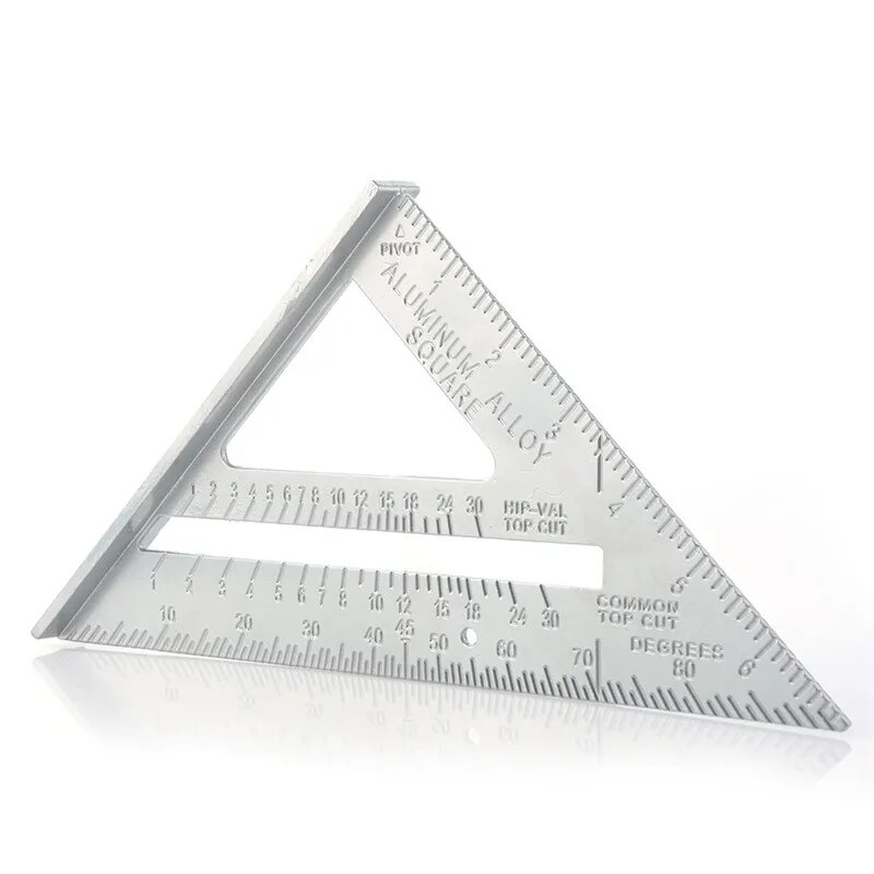 7 inch tam giác Quy Tắc 90 độ thợ mộc Dụng cụ đo tam giác góc thợ mộc tốc độ Dụng cụ đo vuông scriber