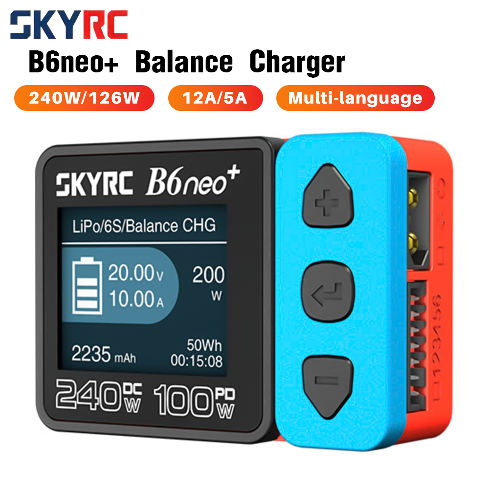 SKYRC B6neo+ Smart Charger High Power DC240W PD126W Multilanguage Compact Balance Charger