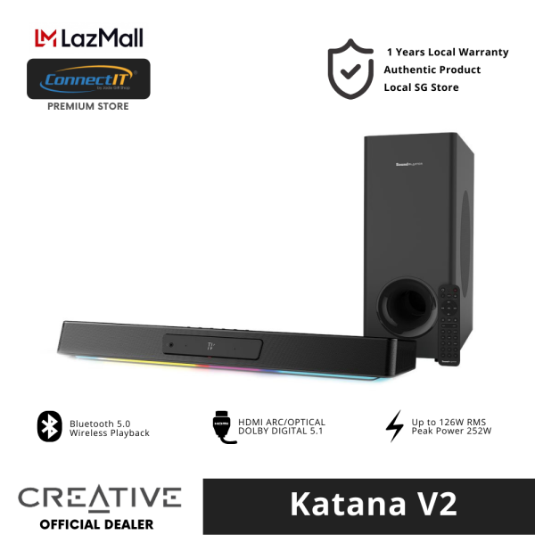 Creative Sound BlasterXKatana V2 Tri-Amplified Multi-channel Gaming Soundbar - Bluetooth 5.0/Super X-Fi (1 Year Local Warranty) Singapore