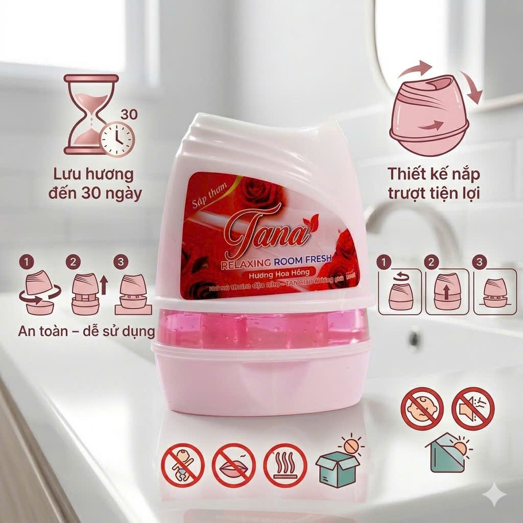 Sáp thơm TANA khử mùi liên tục, an toàn, dịu nhẹ