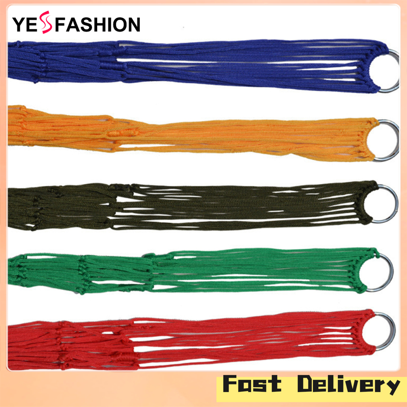 Yesfashion Store IN stock 9 Core Nylon Hammock Hanging Mesh Sleeping Bed Swing Outdoor