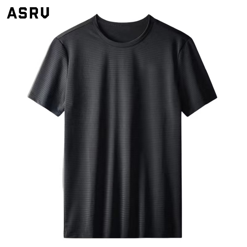 ASRV áo thun nam kiểu mới áo nam áo thun cho nam áo phông nam áo thun nam cổ tròn Áo Thun Ngắn Tay Cổ Tròn Áo phông thể thao mỏng rộng thoáng khí khô nhanh cho nam
